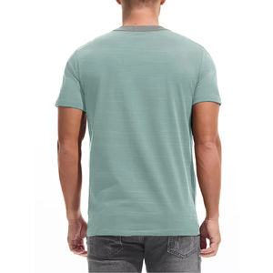 T-shirt coupe ajustée élégant 95% coton 5% élasthanne à séchage rapide et grande taille de haute qualité 100% coton coupe ample pour hommes - Product Image 2