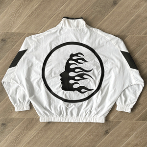 Oem Custom Logo Blank Two Piece Nylon <b>Set's</b> Sublimation Polyester Vintage Streetwear Zip up Windbreaker <b>Set</b> Tracksuit for Men - Product Image 3