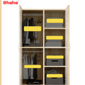 Modern engineered wood <b>wardrobe</b> Ohaha - HD002 - Product Image 4