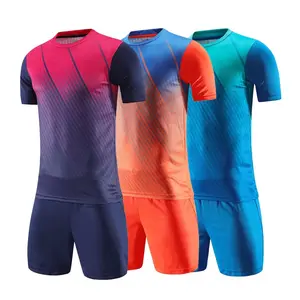 Camisa de futebol de secagem rápida para equipe, conjunto de uniformes de futebol com design mais recente e novos modelos personalizados