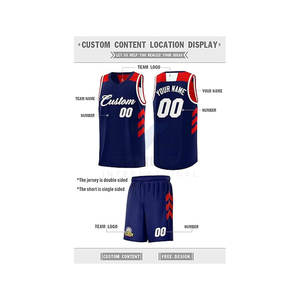 Maillot de basket-ball réversible personnalisé, chemises de sport, imprimé personnalisé, uniforme d'équipe double face, respirant, performance athlétique - Product Image 4