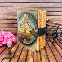 Carnet en cuir fait main créatif 400 pages Arbre de Vie, Cadeau céleste, Carnet d'artiste, Cahier des Ombres, Carnet de sorts vierge, Carnet promotionnel