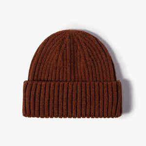 Custom logo Adults Blank Cap High Quality Popular Outdoor Warm <b>Knitted</b> <b>Hats</b> Solid Color Customized Winter Beanie - Product Image 3