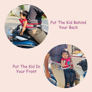 POLKA TOTS Harnais de sécurité pour enfant à deux roues/<span class=keywords><strong>moto</strong></span> avec porte-bébé réglable pour tout-petit bébé enfants - Product Image 2