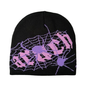 Jacquard Knitting Spider Skull Beanie Sombreros Unisex Algodón/Poliéster Cálido Gorro de invierno Y2K Goth Hip-Hop Street Sports Ciclismo - Product Image 3