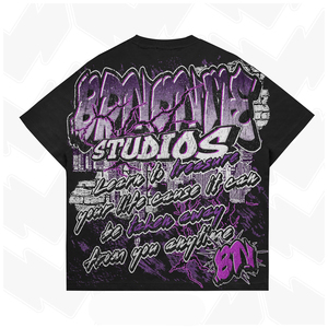 T-shirts graphiques unisexes à conception personnalisée Nouvelle impression de mode T-shirt à col rond en coton épais T-shirt pour hommes à conception personnalisée - Product Image 2