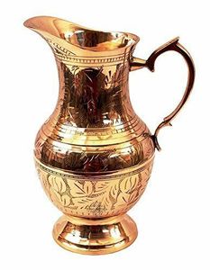 Eye Catching quality Copper <b>Jug</b> Drinkware Eco Friendly Metal premium Selling Wholesale Copper <b>jug</b> <b>With</b> <b>LID</b> OEM Design - Product Image 1