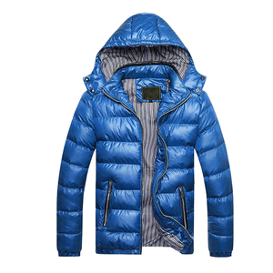 Veste matelassée en duvet sur mesure pour homme, grande taille, douce, imperméable, vêtements d'extérieur d'hiver, style bulle, tissu en toile noire - Product Image 3