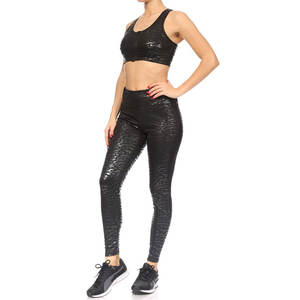 Vente directe d'usine de haute qualité XXL ensemble de yoga de gymnastique pour femmes soutien-gorge élégant Logo personnalisé nouveauté conception respirante taille élastique - Product Image 3