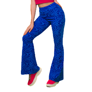 <b>Flare</b> <b>Leggings</b> High Waist Yoga Gym Workout Seamless Cotton Ribbed Wide Leg Butt Lifting Scrunch Pockets Custom OEM Wholesale - Product Image 1