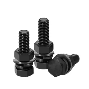 Fastener Supplier High Quality Black Oxide Grade 8.8 Flange Head Bolts at low price