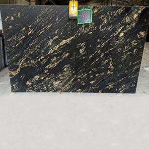 แผ่นหินแกรนิตสีทองไทเทเนียมคุณภาพดีที่สุดหินสีดำของจักรวาลสำหรับห้องน้ำที่หรูหราและการตกแต่งภายในที่ทันสมัย - Product Image 4