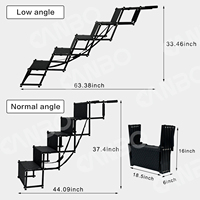 CANBO Portable 5 marches escalier pour chien pour voitures SUV pliable chien voiture escalier pour l'extérieur