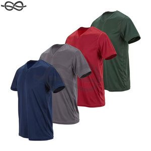 เสื้อยืดแสดงคอวีของผู้ชายหลากสีปรับขนาดได้ตามต้องการสไตล์การพิมพ์สีแบบเลือกได้ - Product Image 1