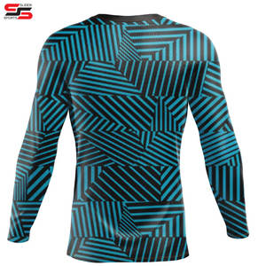 Protector de erupción de calidad superior de manga larga a precios razonables Top Trending Tamaño adulto Hombres Rash Guards poliéster spandex - Product Image 2