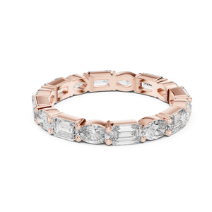 แหวนเพชรรูปวงรีทรงมรกตสีขาวทองแลปปลูกตามธรรมชาติ IGI ได้รับการรับรองแบบทันสมัยของขวัญงานแต่ง - Product Image 3