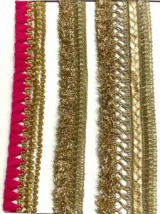 Lurex Or Métallique 1.5 "Séquence Franges Dentelle Garniture Rubans pour Robes Rideaux et Textiles de Maison-100% Polyester - Product Image 2