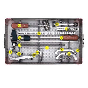 Astrin ชุดเครื่องมือสำหรับการผ่าตัด, อุปกรณ์ตกแต่งเล็บกระดูกต้นขาสเตนเลสสตีลคุณภาพสูงได้รับการรับรองจาก CE MOL - Product Image 3
