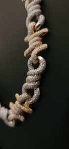 Collier chaîne homme mode avec maillons épais en acier inoxydable plaqué or durable - Product Image 3