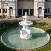 Fontaine en GRC sculptée classique, multi-niveaux, légère, vente directe d'usine, durable