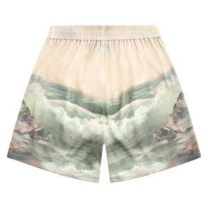 กางเกงขาสั้นผ้าลูกฟูกแบบเรียบง่ายมีกระดุมแบบเม็ดเรียวเล็กน้อยและสีฟอกสีแบบย้อนยุคสำหรับทำในปากีสถาน - Product Image 3