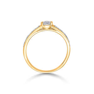 Anillo de Compromiso de Oro Blanco de 14k con Zirconia Marquise para Mujer - Product Image 4