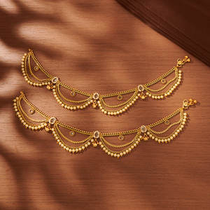 Perle antique plaquée par or Payal avec l'exportateur de bijoux artificiels de regard classique en Inde - Product Image 2