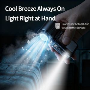 Ventilador de Mano con Pantalla LED, Carga Tipo-C, Batería de 3600 mAh, Compacto y Portátil con Función de Iluminación - Product Image 3