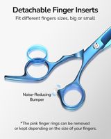 Ensemble de ciseaux de coiffure professionnels industriels pour bricolage, lames en acier inoxydable, poignées en plastique + TPR, pour hommes, femmes, animaux domestiques, maison, salon