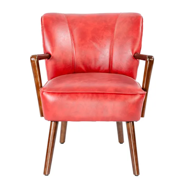Удобные стулья для отдыха для партнера, домашняя мебель, деревянные кресла с подставкой, высококачественное покрытие из искусственной кожи