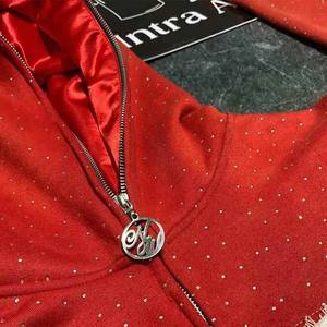 2025 Men's Embroidered Hoodie Rhinestones High Quality 100% Cotton Regular Fit Comfortable Thermal Wear Eco-Friendly Windproof - Product Image 2