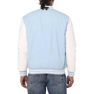 Chaqueta de Invierno de Satén Moderna Personalizada al por Mayor para Hombre, Cuello Alto, Logotipo Frontal, Color Sólido, Chaqueta Universitaria de Béisbol - Product Image 2