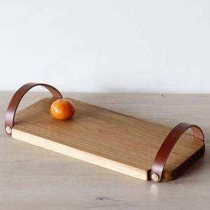 Bandeja de servicio de madera de acacia redonda FARMOUSE práctica para cocina, hogar u Hotel, vajilla de estilo clásico para fiesta o ser de comida - Product Image 2