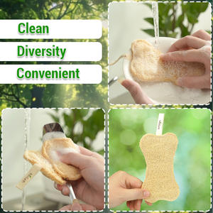 Esponja para lavar platos de esponja orgánica Natural, cepillo ecológico para baño, cocina - Product Image 2