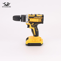 Perceuse électrique de qualité industrielle Syleisure SDET0003 - Batterie lithium rechargeable, poignée pistolet, couple maximal de 30 Nm, impact, construction
