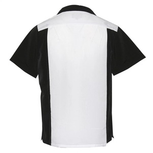 ชุดเดรสลำลองเล่นโบว์ลิ่งสองโทนสีคลาสสิกย้อนยุคของผู้ชายเสื้อลายลูกเรือผ้าฝ้ายทอลายสำหรับนักขี่จักรยานคอตั้ง - Product Image 6