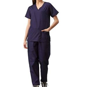 Traje médico Ropa de calle Uniformes de enfermera ajustados Precio barato Uniformes de hospital exfoliantes personalizados Uniformes de enfermera Top de manga corta Joggers - Product Image 4