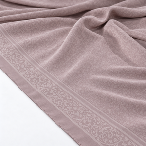 Wafa Plain Dyed Jacquard Square Scarf Matte Finish Silky Soft 110x110 Cm Premium Polyester Casual Four Seasons <b>Framed</b> Design - Product Image 4