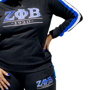 Ensemble de survêtement en molleton décontracté unisexe personnalisé Zeta Phi Beta Sorority, couleur personnalisée, sweat-shirt brodé, pantalon de survêtement - Product Image 5