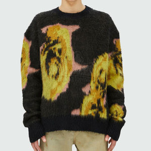 Pull Mohair classique pour hommes pull à manches longues chaud doux confortable tricots automne hiver décontracté tenue quotidienne - Product Image 3