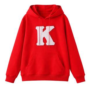 Kappa Alpha Psi Red K Chenille Hoodie True To Size Premium Fleece Embroidered Letter Crest Classic Greek <b>Apparel</b> - Product Image 4