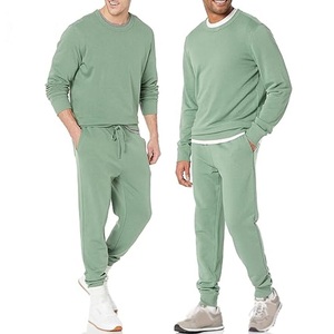 Sudaderas personalizadas informales con cuello redondo para hombre y ropa deportiva para correr, chándales de entrenamiento físico para gimnasio al aire libre - Product Image 3