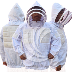 Chaqueta de Apicultura, Equipo de Protección Resistente a Picaduras con Malla de Algodón Transpirable y Velo para Ropa de Apicultor - Product Image 1