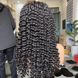 100% Extension de tissage de cheveux Remy vietnamiens non transformés Deep Curly Jerry Curls Grade Trame unique - Product Image 1