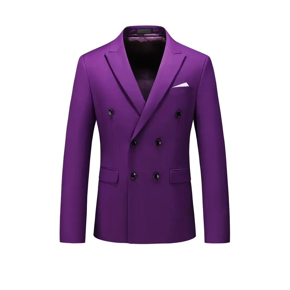 Nuovo arrivo viola Business Classic Office di alta qualità moda uniformi Blazer uomo ufficio traspirante Casual Blazer