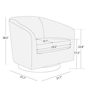 เก้าอี้พักผ่อนหมุนได้ ดีไซน์ทันสมัย หุ้มผ้า โครงไม้ สำหรับห้องนั่งเล่น โรงแรม หรือโครงการ - Product Image 6