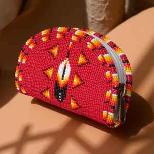 กระเป๋าใส่เหรียญและกระเป๋าเครื่องสำอางแบบคลาสสิกประดับลูกปัดแก้ว พร้อมสีที่ปรับแต่งได้ งานฝีมือ MS ของขวัญงานแต่งงานหรืองานเลี้ยงสำหรับเธอ - Product Image 5