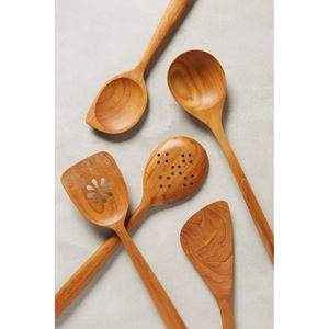 Ensemble de couverts en bois naturel réutilisable ensemble de cuillère fourchette couteau durable pour la cuisine écologique et les événements à manger en plein air - Product Image 2