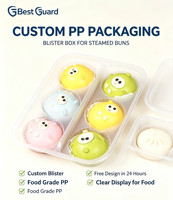 Boîte en plastique transparente en PP de qualité alimentaire, épaisseur 1 mm, pour l'emballage de pains vapeur, dim sum et pâtisseries - Vente en gros sur mesure