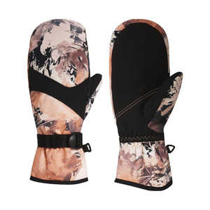 Gants de ski respirants de haute qualité anti-rides, design personnalisé, imperméables, coupe-vent, en cuir, doigts entiers, durables - Product Image 1